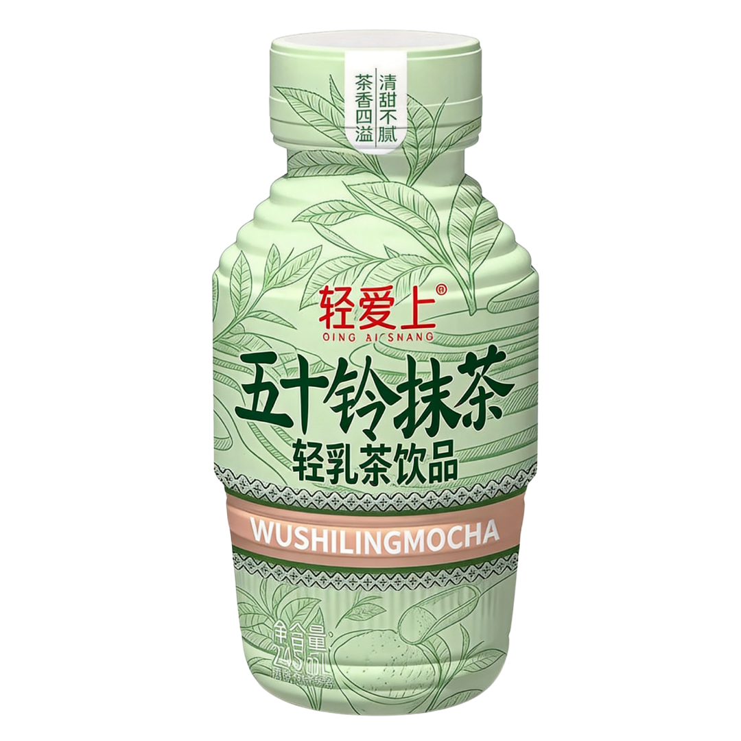Light Milk Tea Matcha 轻爱上轻乳茶五十铃抹茶245ML（VIP会员价：RM2.50）